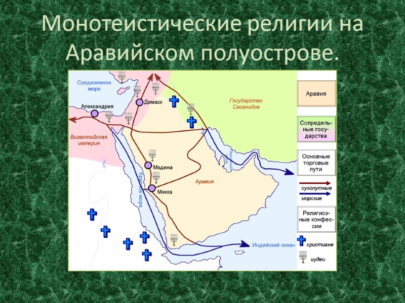 Монотеистические религии на Аравийском полуострове.